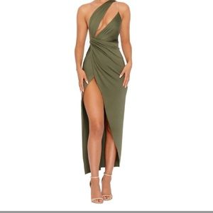 Oh Polly olive dress